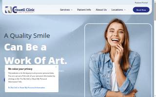 Criswell Clinic Family Dentistry website