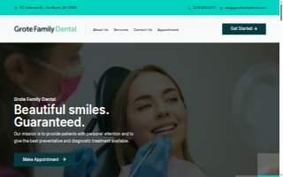 Grote Family Dental website
