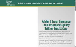 Kohler and Green Insurance website