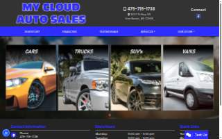 My Cloud Auto Sales website