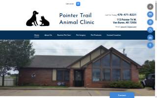 Pointer Trail Animal Clinic website
