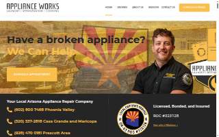 Appliance repair service website