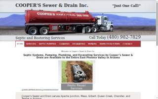 Coopers Sewer & Drain website