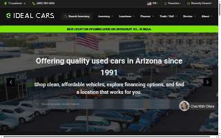 Ideal Cars website