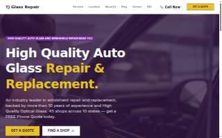 TJ Glass Repair website