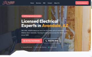 All Around Electrical Services of Goodyear website