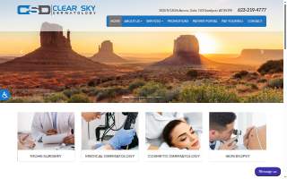 Clear Sky Dermatology website