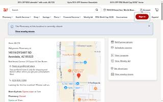 Walgreens Pharmacy website