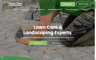 Happy Clean Lawnscapes website