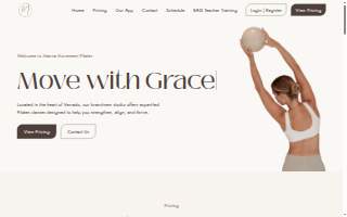 Manna Movement Pilates website