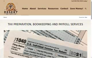 Desert Tax Services website
