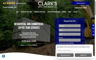 Clark's Septic Tank Service, LLC website