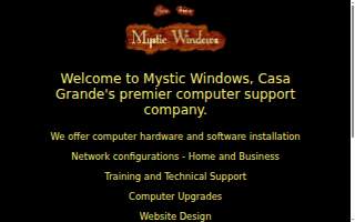 Mystic Windows website