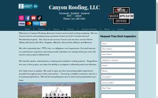 Canyon Roofing, LLC website