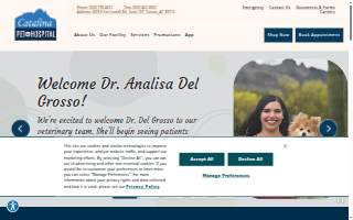 Catalina Pet Hospital website