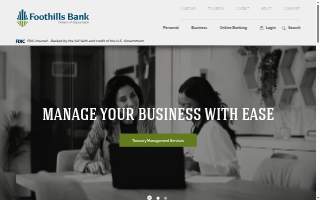 Foothills Bank website