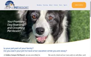 Sabino Canyon Pet Resort website