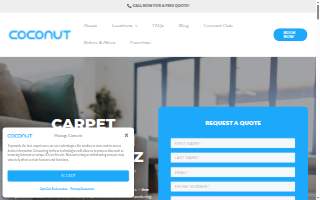 Coconut Cleaning website