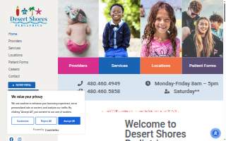 Desert Shores Pediatrics, PC website
