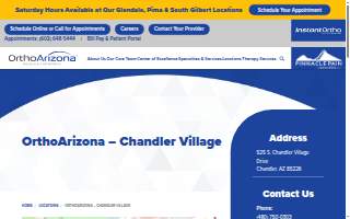 OrthoArizona – Chandler Village website