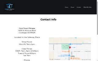 Cool Town Fitness website
