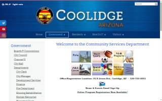 Coolidge Parks & Recreation website