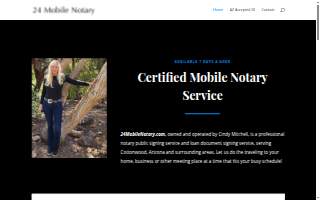 24 Mobile Notary website