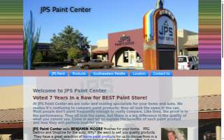 JPS Paint Center website