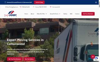 North Desert Moving website