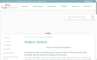 City of Douglas Aquatic Center website