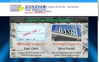 Gonzvar Tax Service website