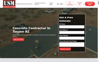 USM Construction LLC of Drexel Heights website