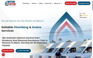 Before & After Plumbing and Drain, LLC website