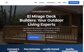 El Mirage Deck Builders website