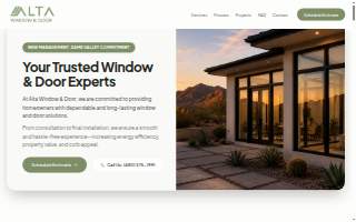 Alta Window & Door of Eloy website