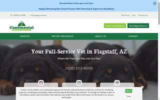 Continental Animal Wellness Center website