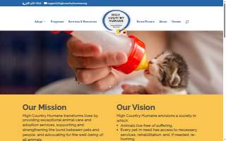 High Country Humane website