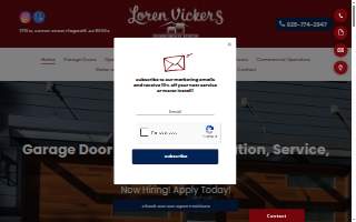 Loren Vickers Overhead Door Inc website