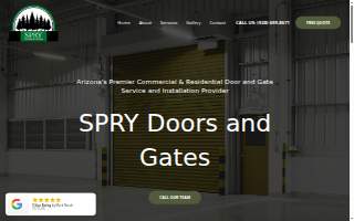 Spry Doors and Gates website