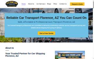 Car Prime Lane Transport website