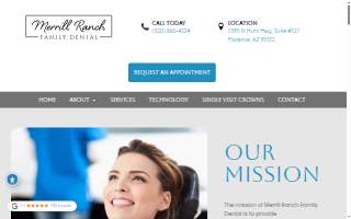 Merrill Ranch Family Dental website