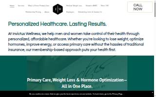 Invictus Wellness Clinic website