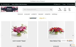Pinkz Floral Design website