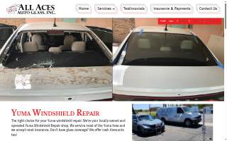 All Aces Auto Glass of Fortuna Foothills website