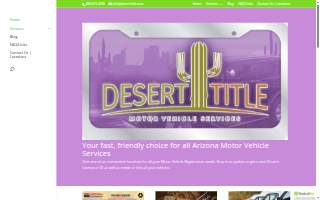 Desert Title and Tag MVD Services website