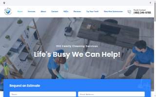 Hill Family Cleaning Services website