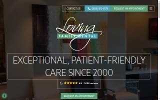Loving Family Dental website