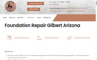 Concrete Repairman® Foundation Repair of Gilbert website