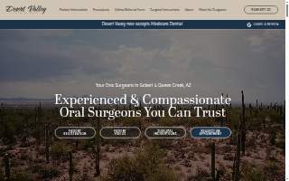 Desert Valley Oral Surgery website