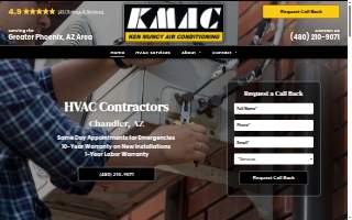 Ken Muncy Air Conditioning of Gilbert website